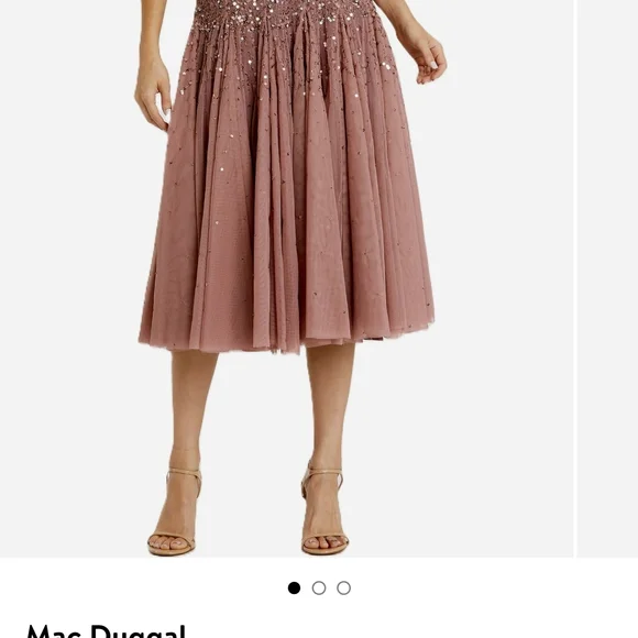 Beautiful *New W/tags* Mac Duggal Rose Sequin Dress - Picture 12 of 16